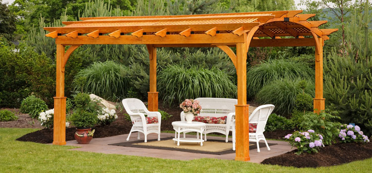 Cedar Wood Pergola Installation in Bellflower, CA