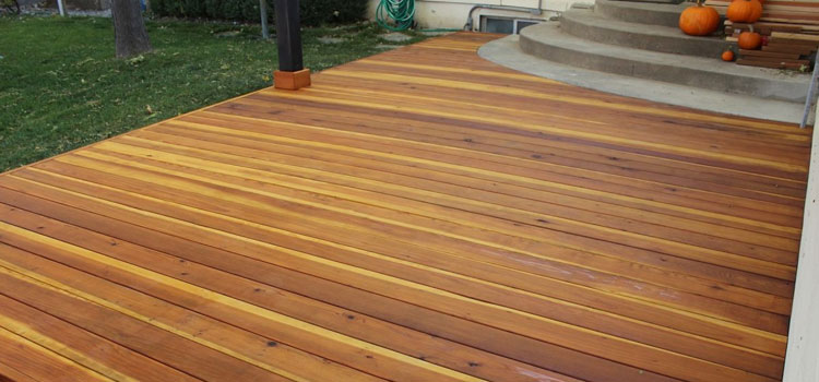 Smooth Redwood Decking in Bellflower, CA